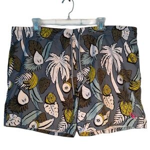 TED BAKER 5 Tropical Print Swim Short XL The World’s Your Lobster